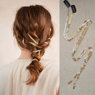 Golden Braided Hair Accessory