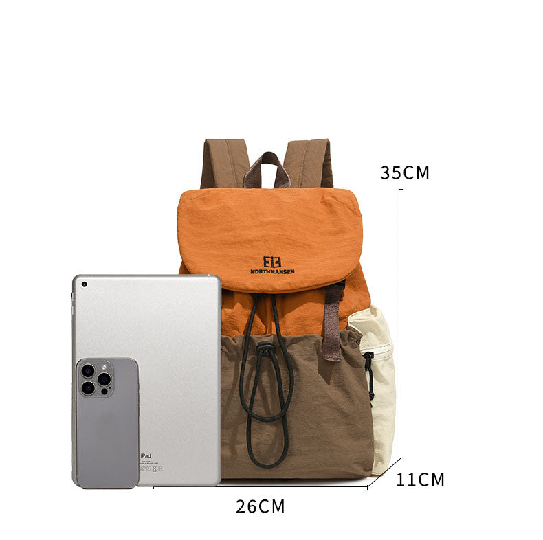 Color-blocked Lightweight Nylon Backpack