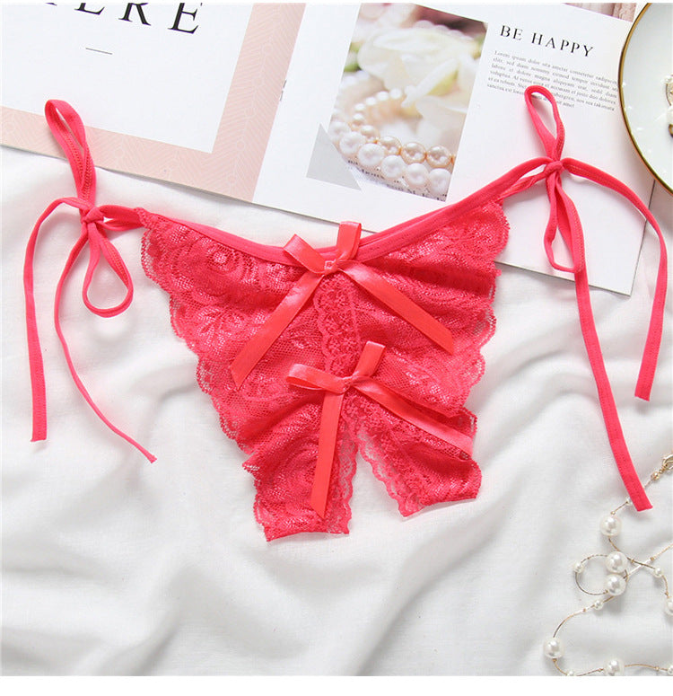 Lace Open Thong