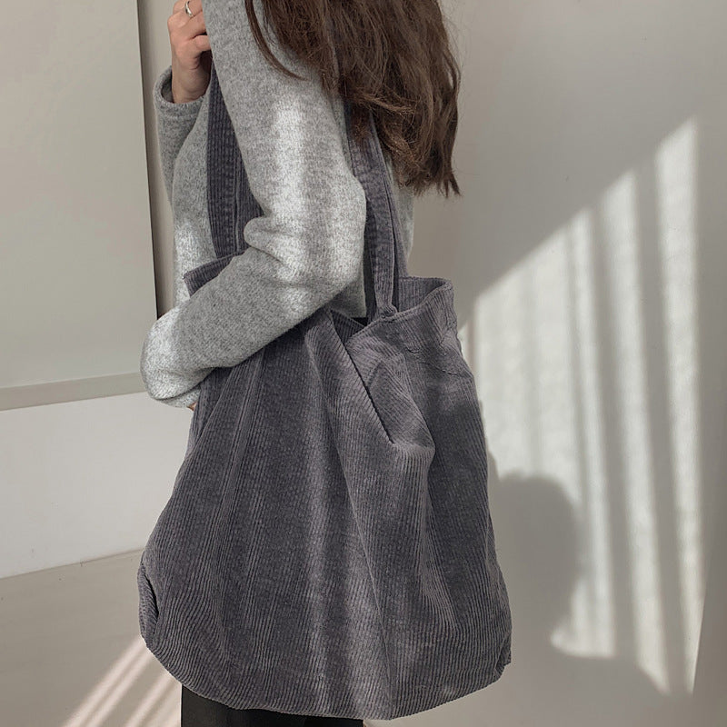 Women's Corduroy Shoulder Bag
