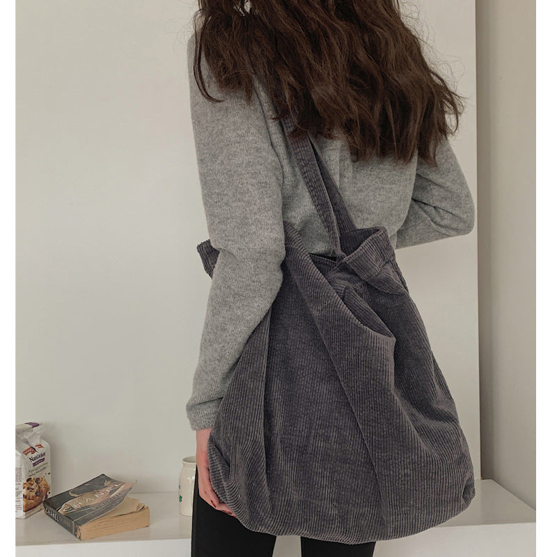 Women's Corduroy Shoulder Bag