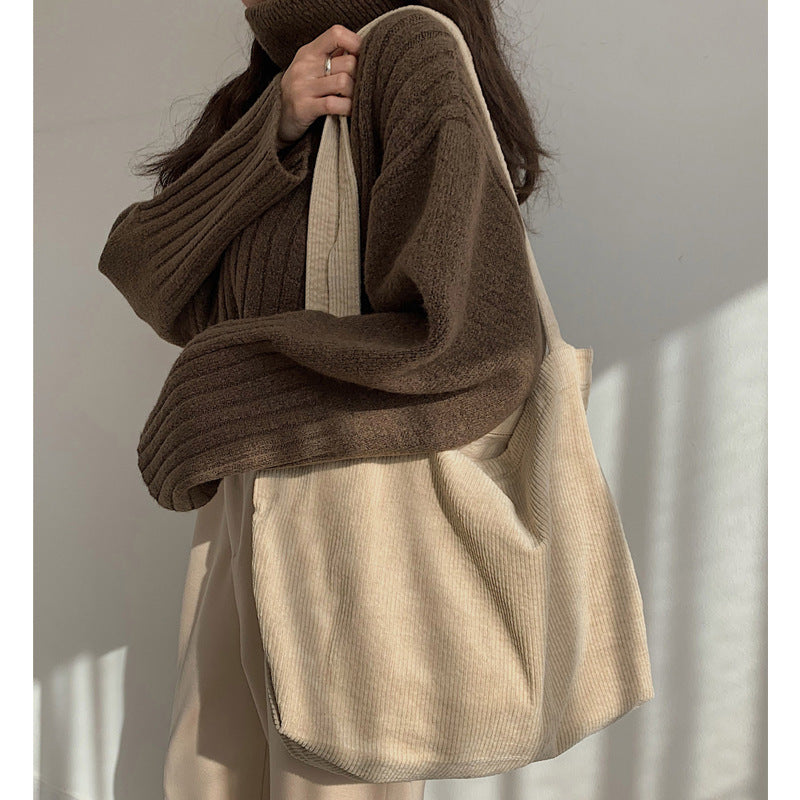 Women's Corduroy Shoulder Bag