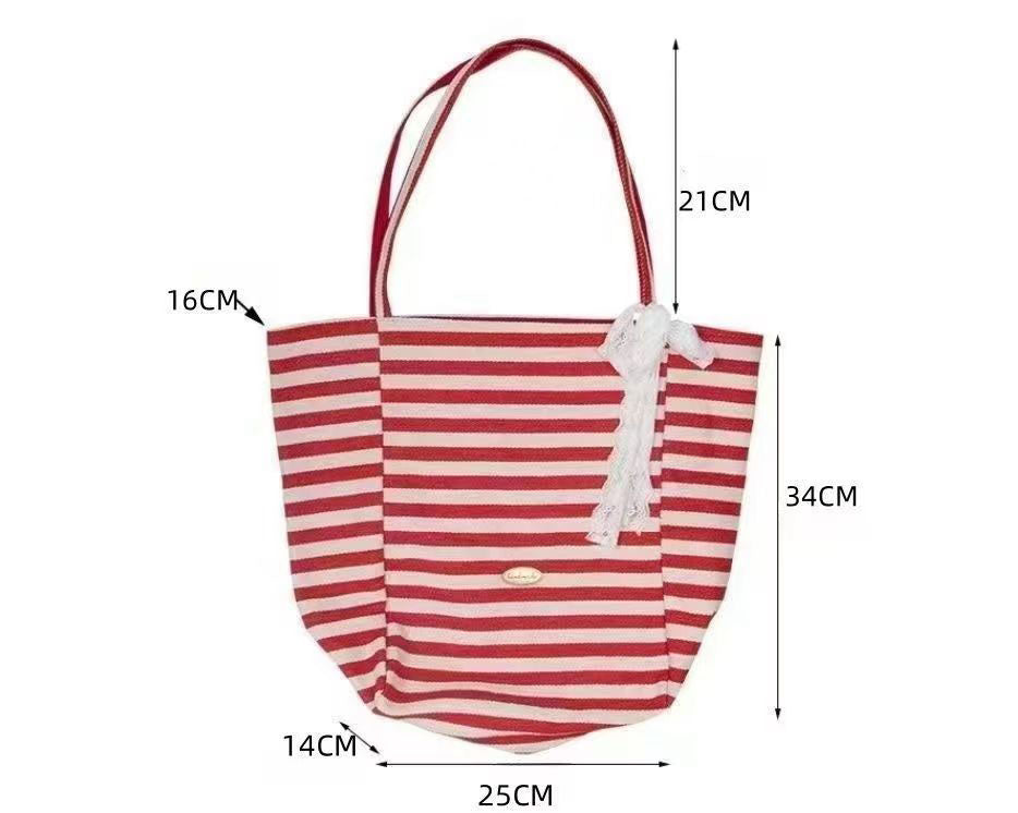 Striped Canvas Bag