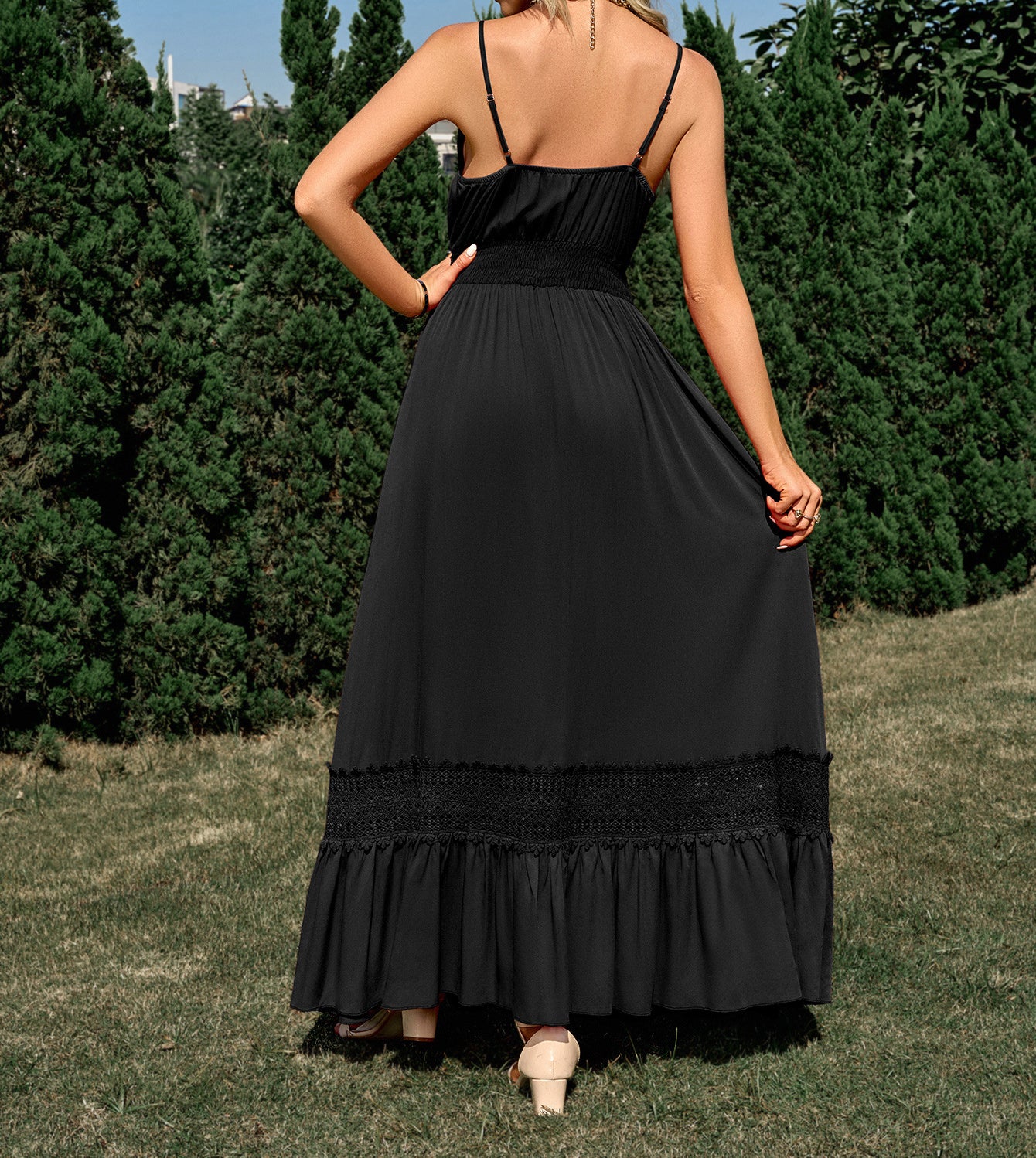 V Neck Maxi Dress