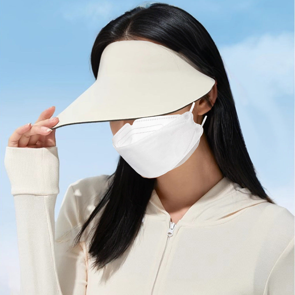 Seamless One-piece Sun Protection Ice Silk Foldable Sun Hat