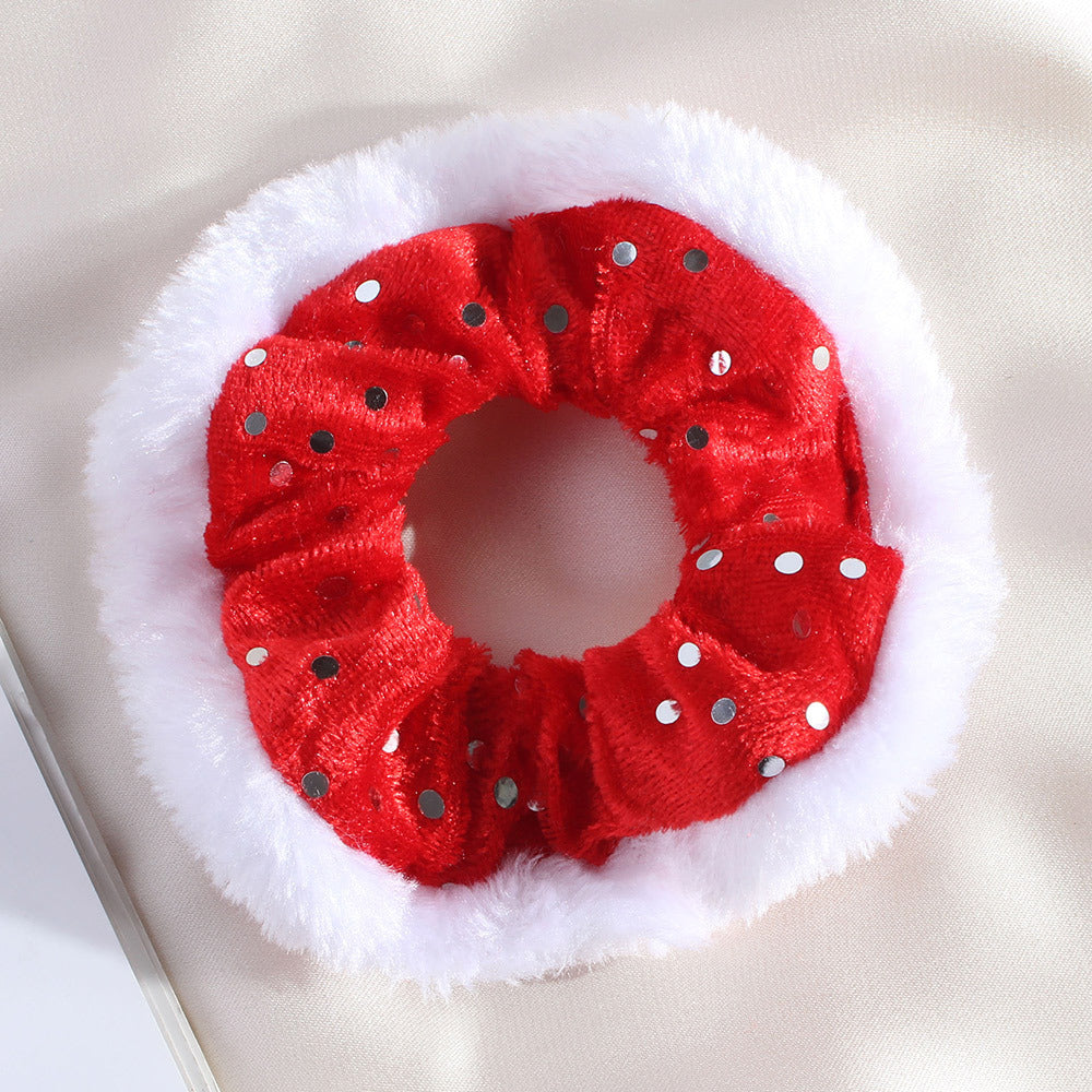 Christmas Plush Circle Rubber Band