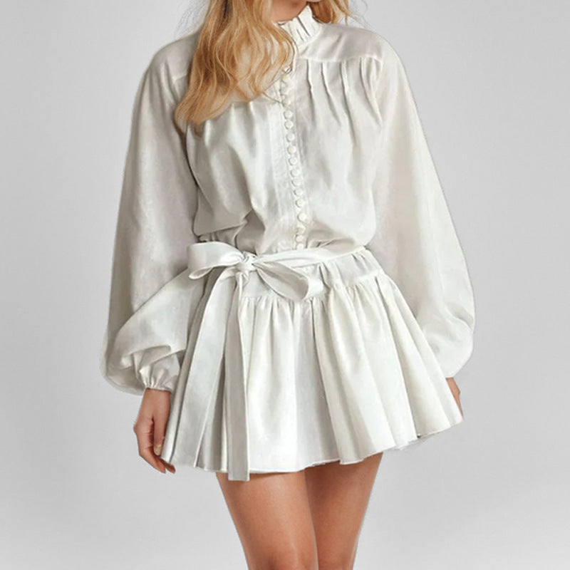 Floral Long Sleeve Chiffon Dress