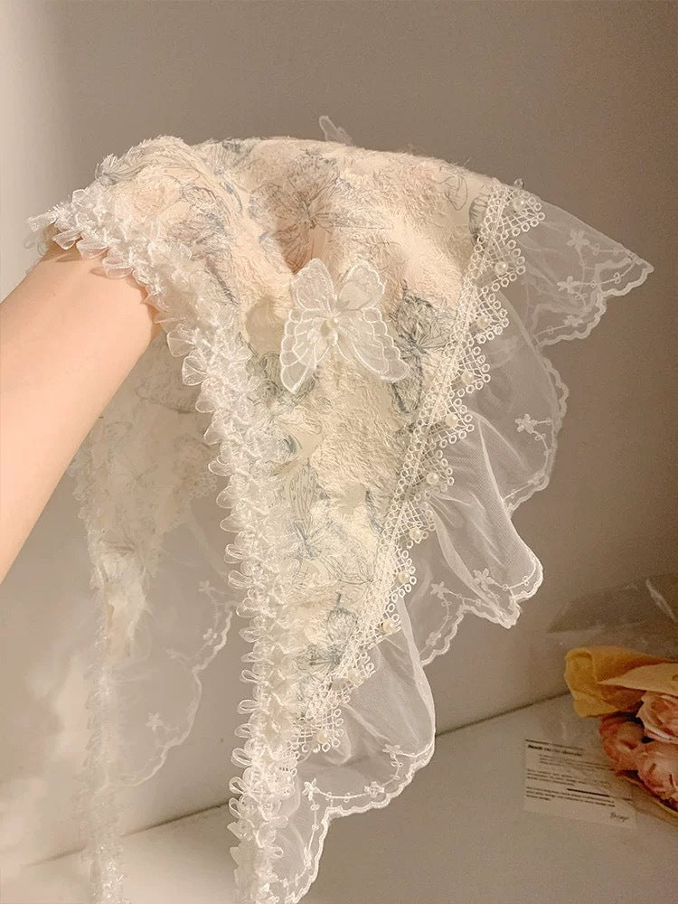Butterfly Lace Triangular Scarf/Headscarf