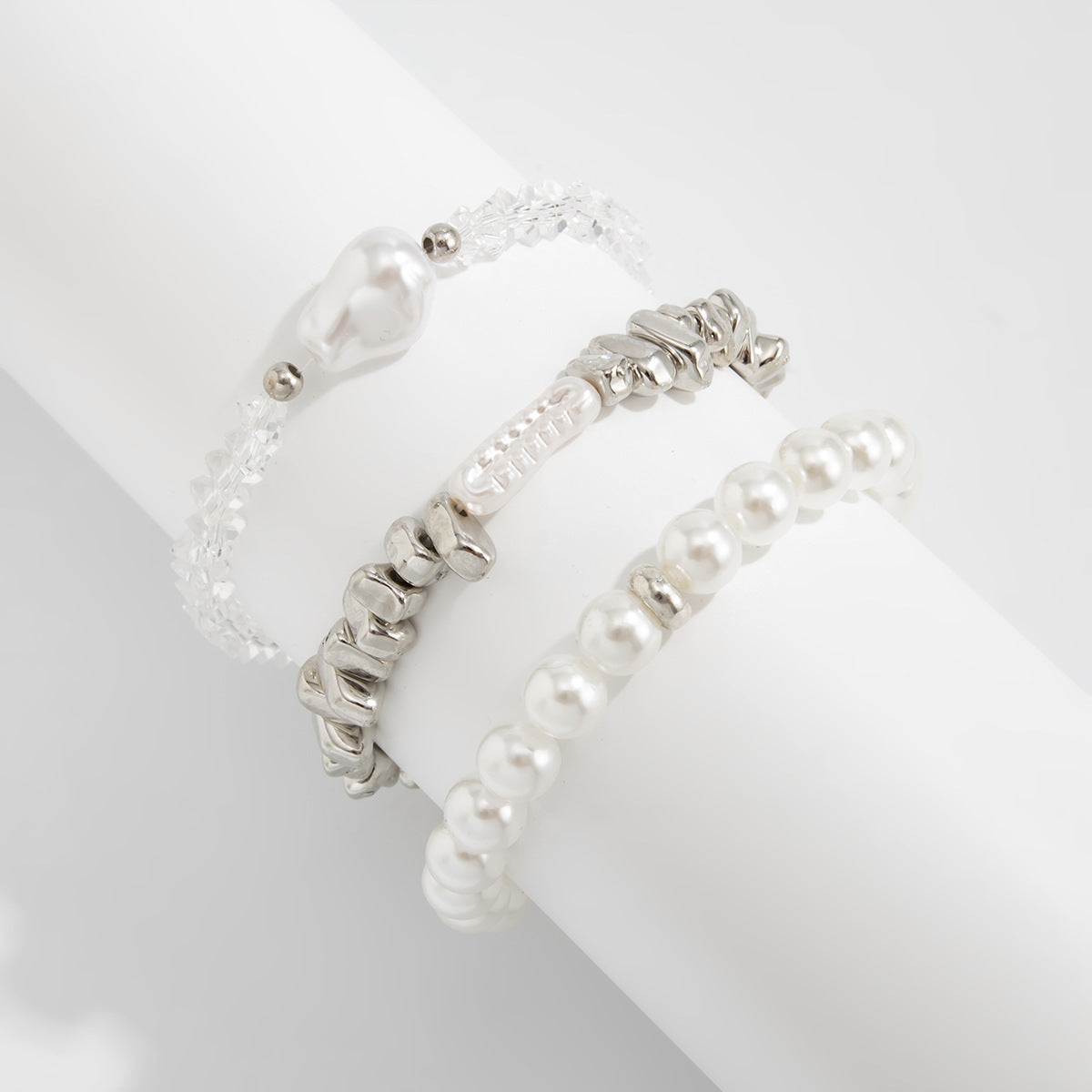 Irregular Crystal Beaded Bracelet