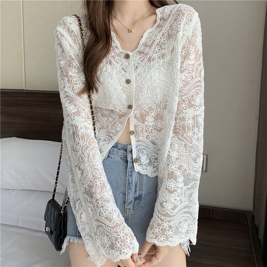 Lace Hollow Out Top