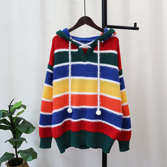 Colorful Hooded Sweater
