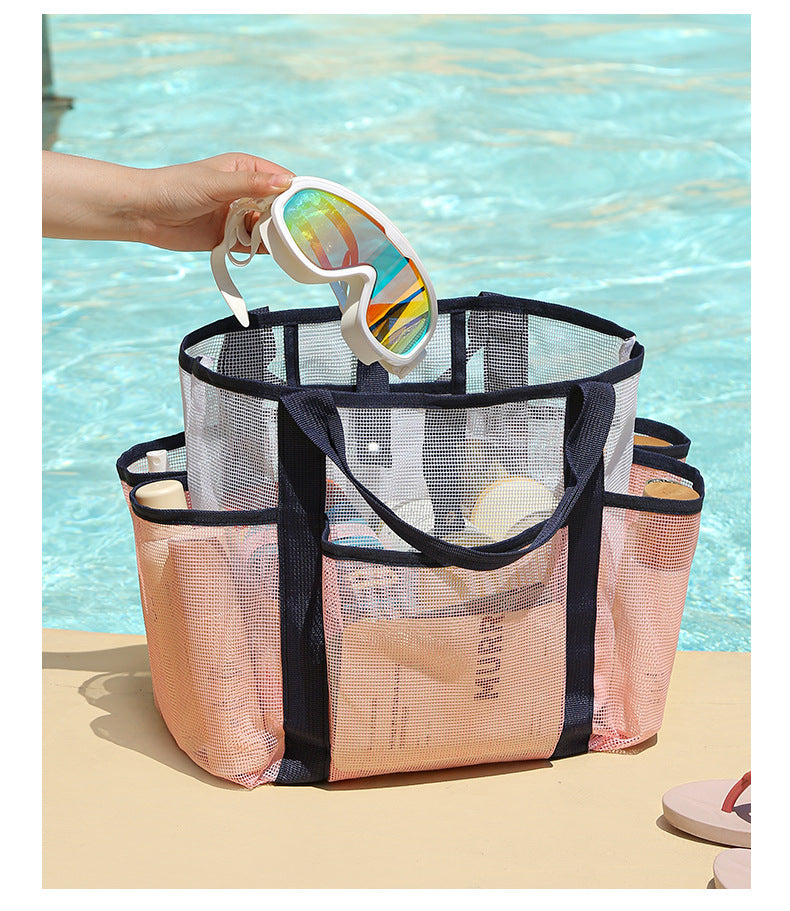 Multi-Pocket Mesh Swimming Bag