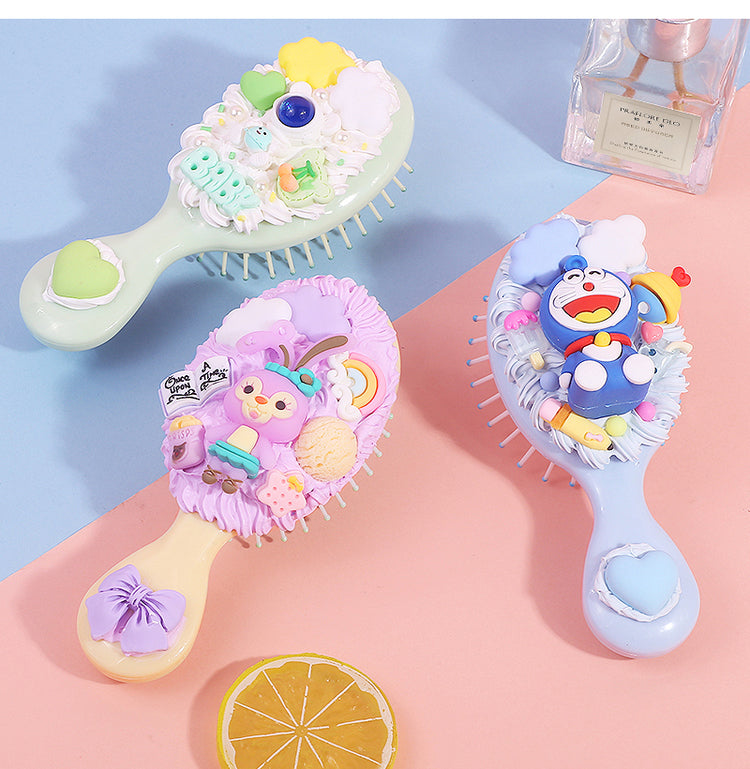 1 pc Cream Glue DIY Material And Cartoon Cute Children's Mini Comb