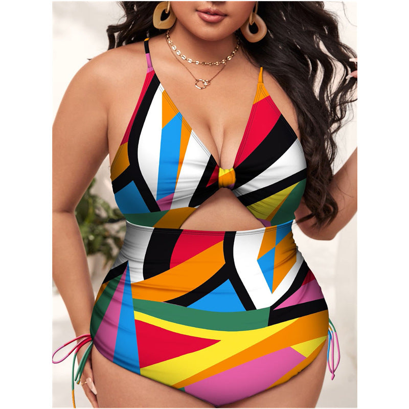 Plus Size High Waist Floral Bikini Set