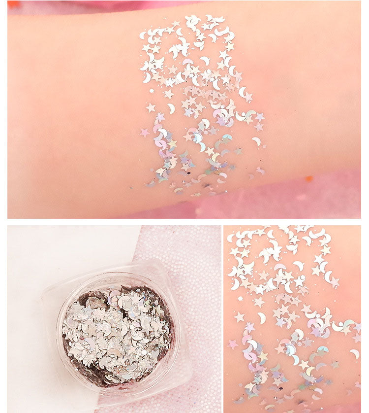 Star Moon Sequins Eye Shadow Face Body Glitter Paste Gel Shiny