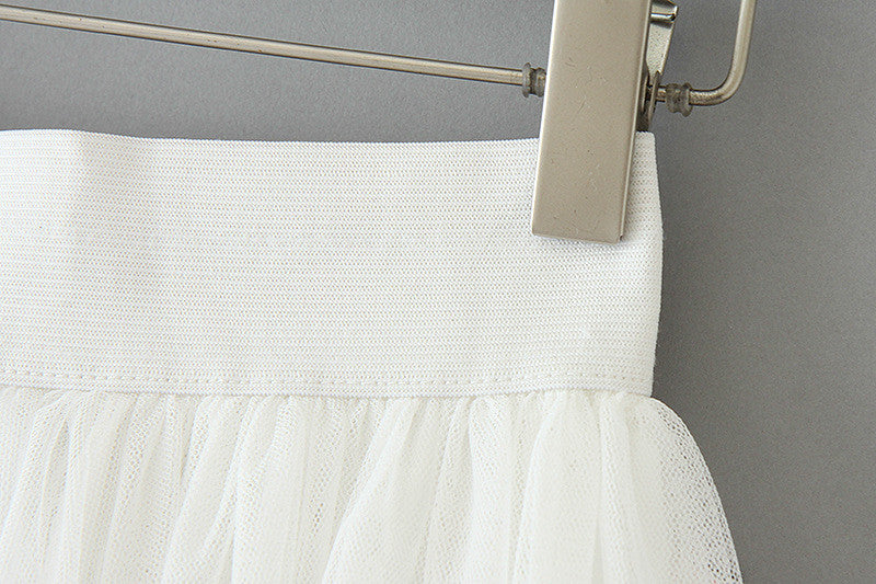 Grenadine Elastic Waist Sweet Skirt