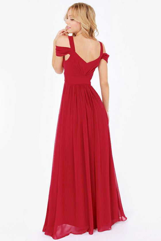 Romoti Waiting For You Off The Shoulder Maxi Dress