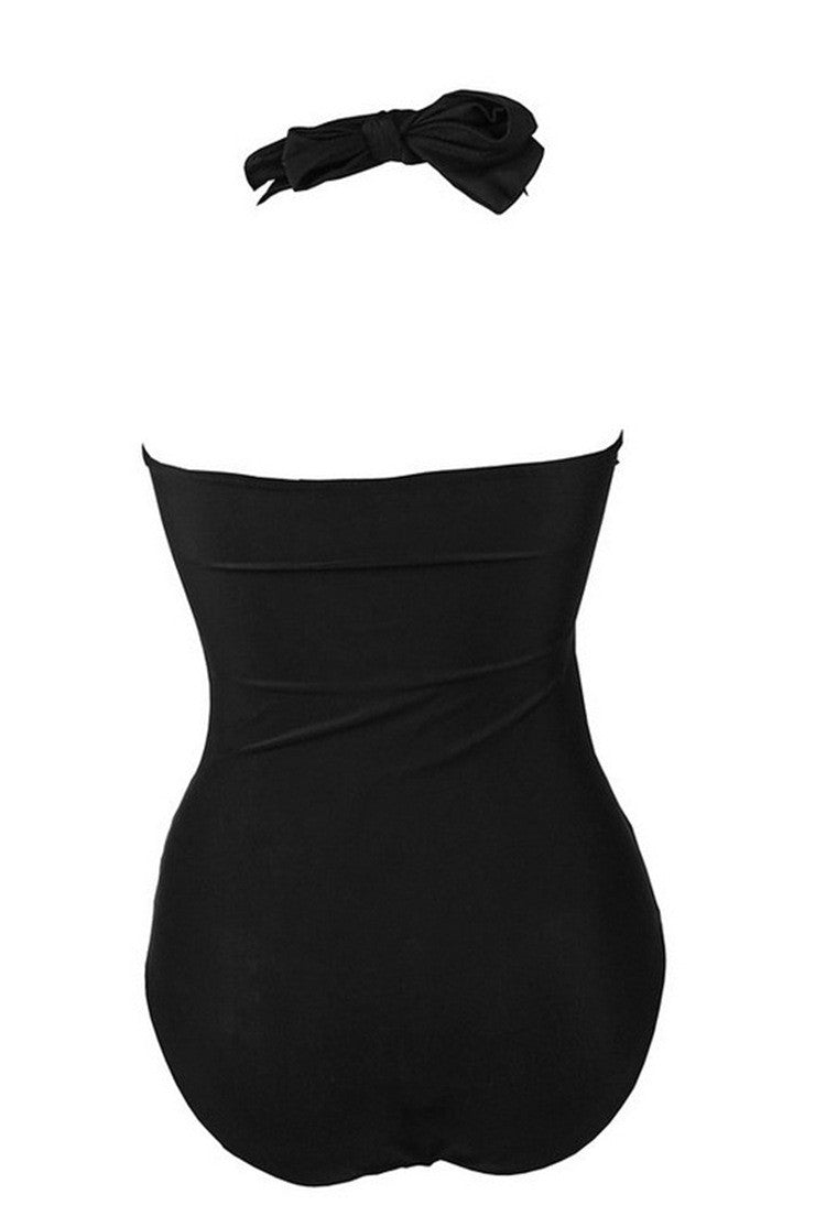 Solid Color One Piece Swimsuit