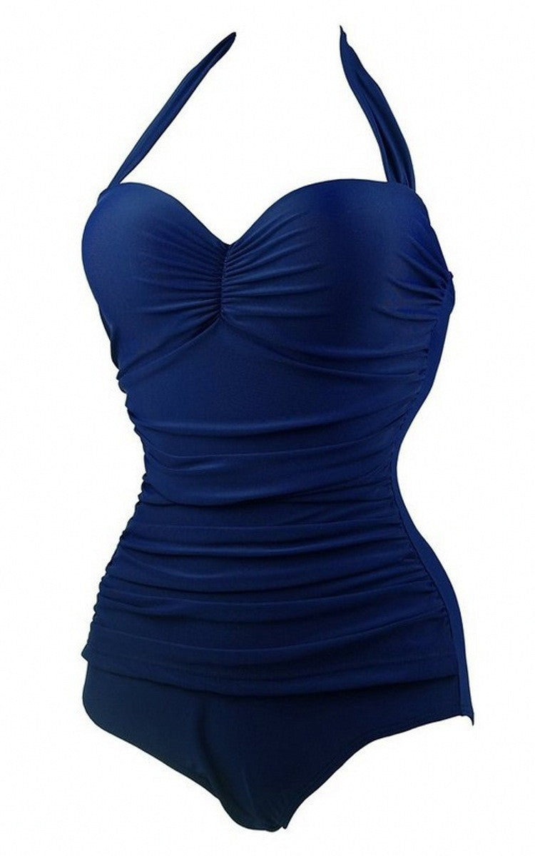 Solid Color One Piece Swimsuit