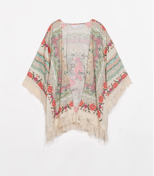 Floral Tassel Cardigan