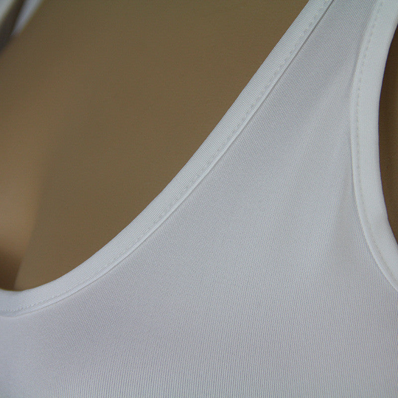 White Sleeveless Bodycon Dress