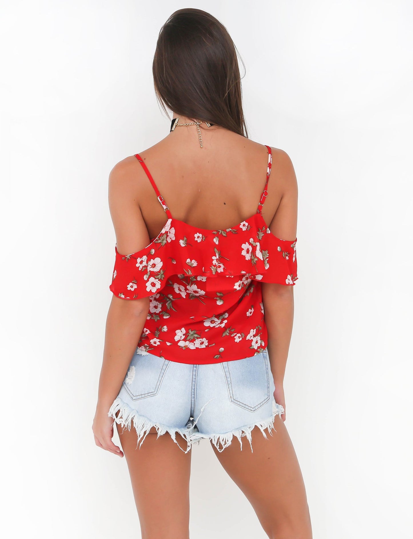 Floral Spaghetti Straps Top