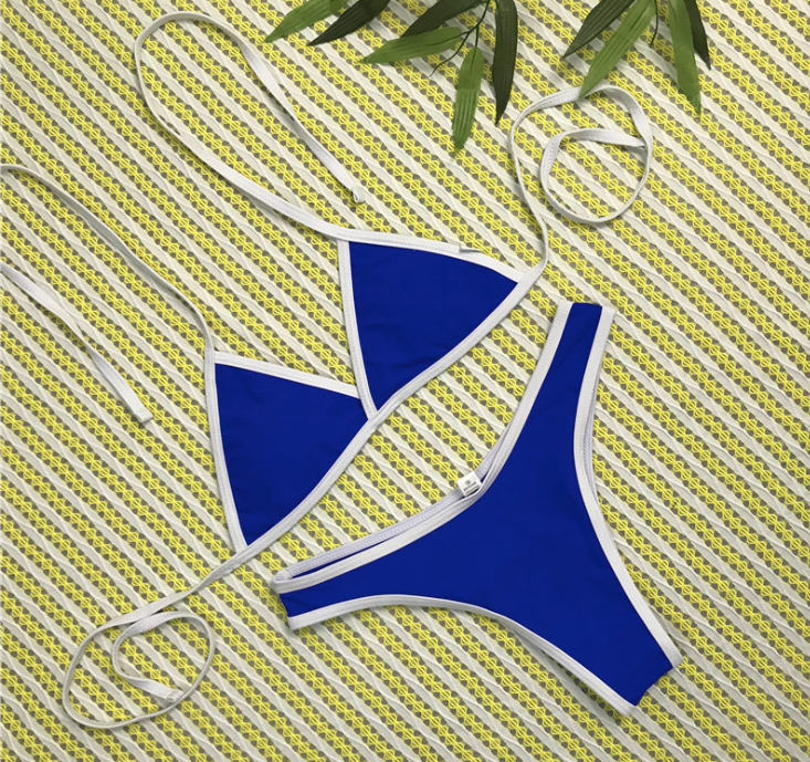 Solid Color Bikini Set