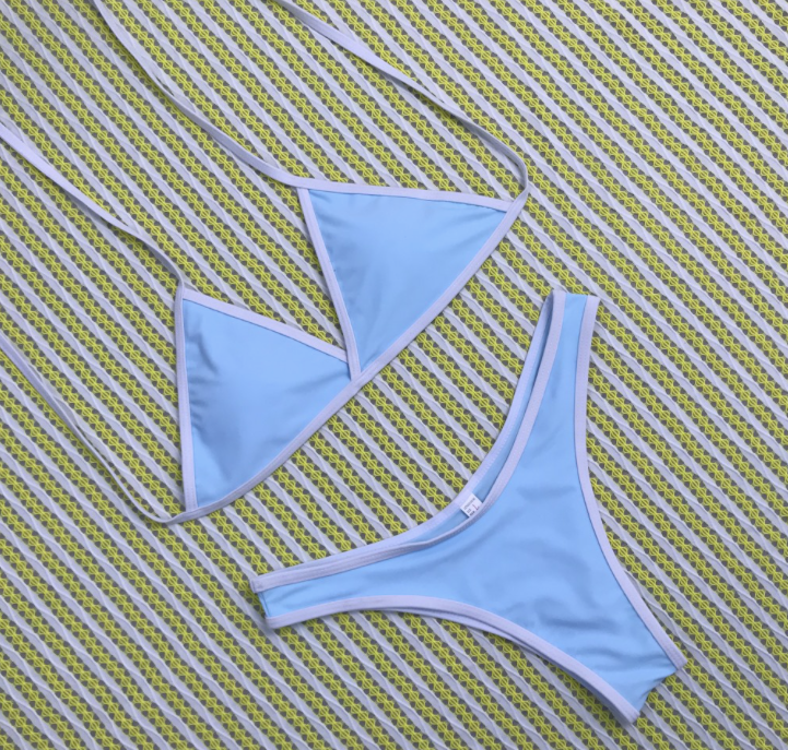 Solid Color Bikini Set