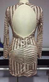 Romoti Sequins Open Back Bodycon Dress