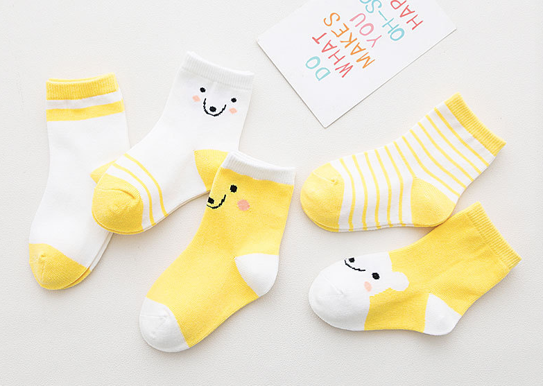 Five Pairs Of Kids Socks