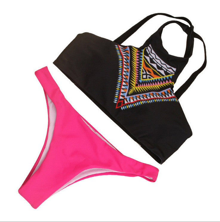 Romoti Ethnic Halter Bikini Set