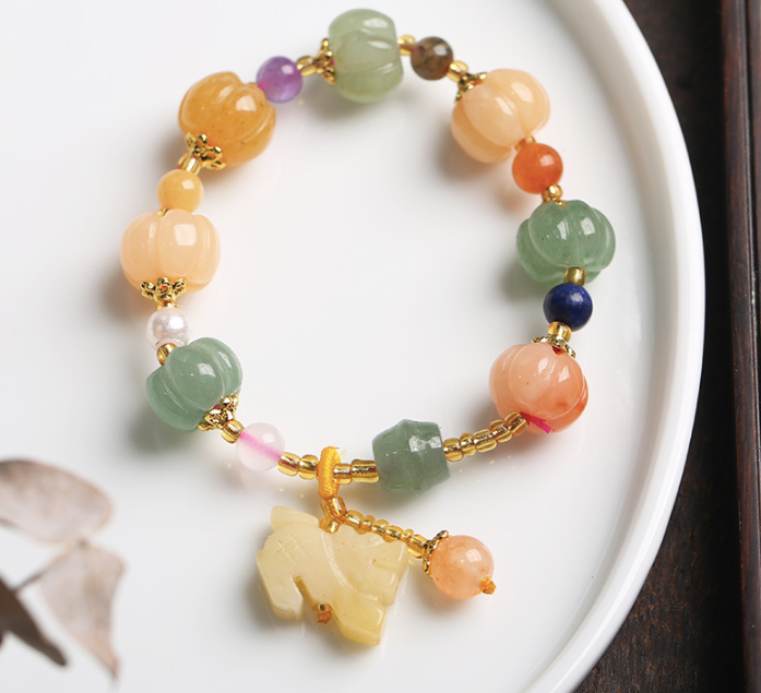 Ethnic Style Pumpkin Beads Bracelet