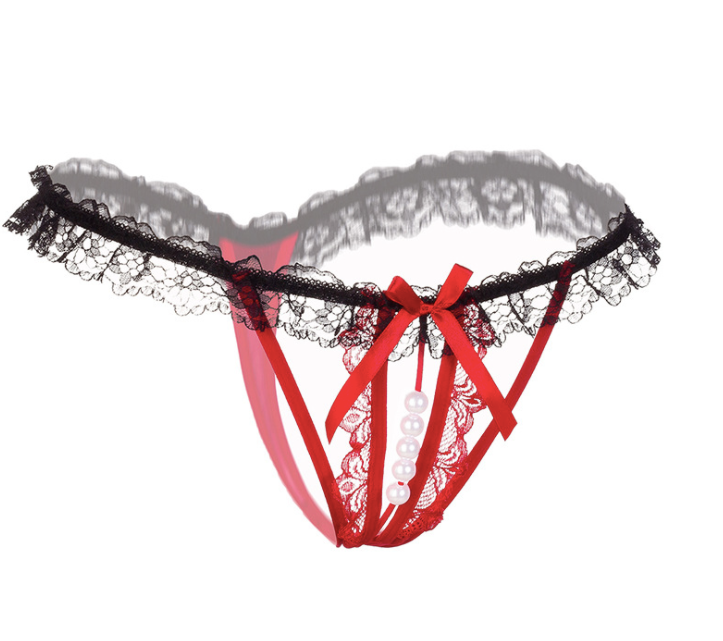 Lace Hollow Out Bead G-string