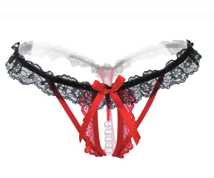 Lace Hollow Out Bead G-string