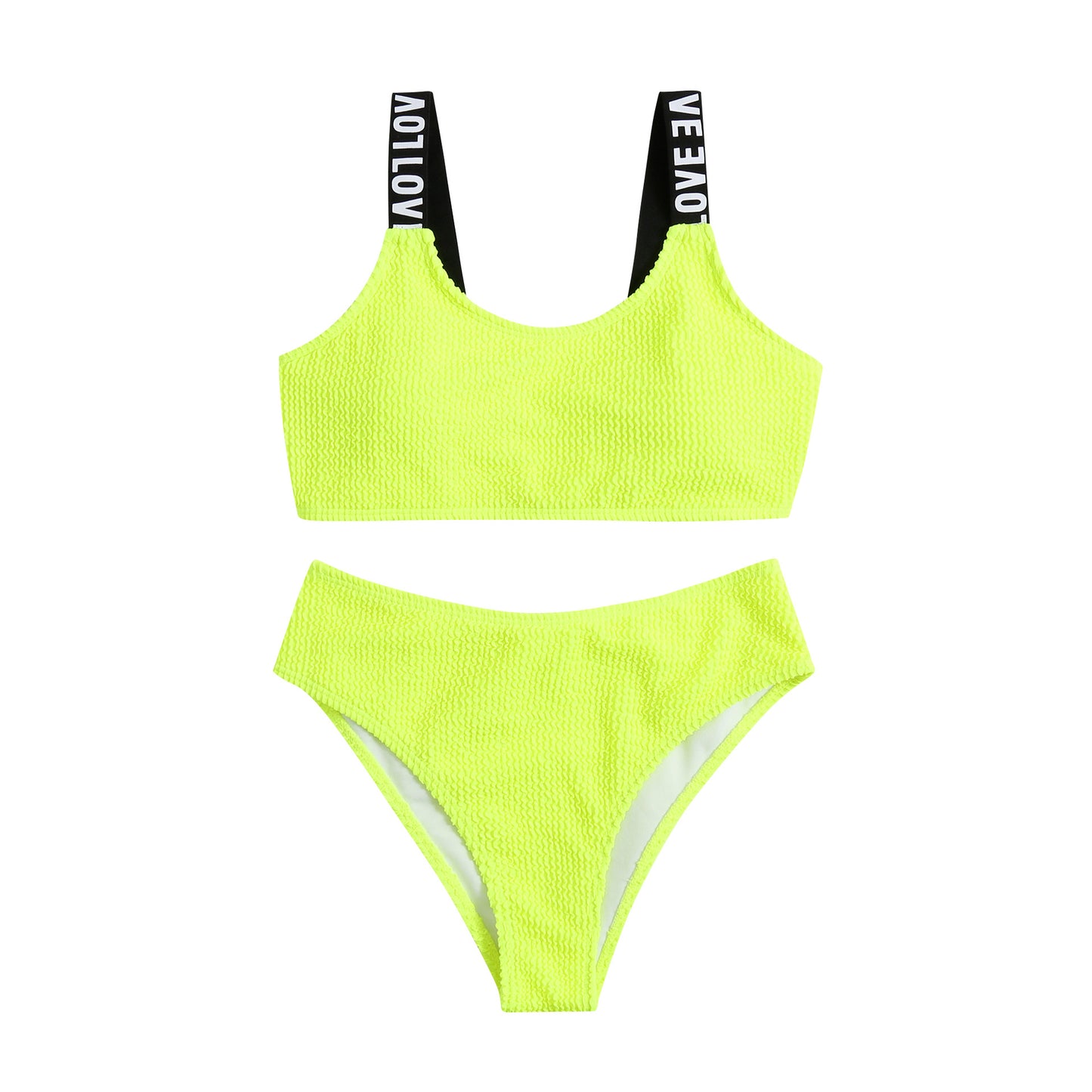 Letter Print Bikini Set