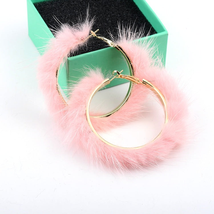 Plush Large Circle Earrings