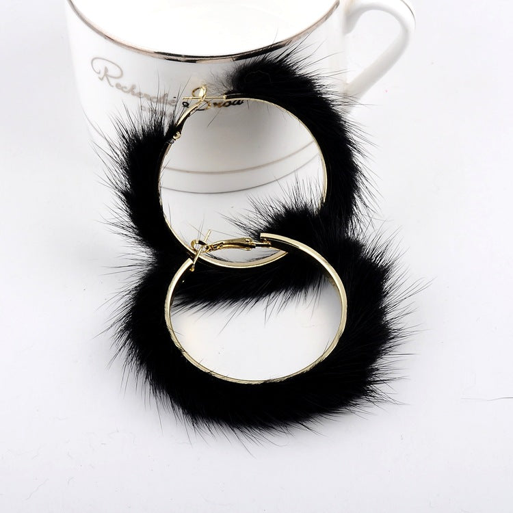 Plush Large Circle Earrings
