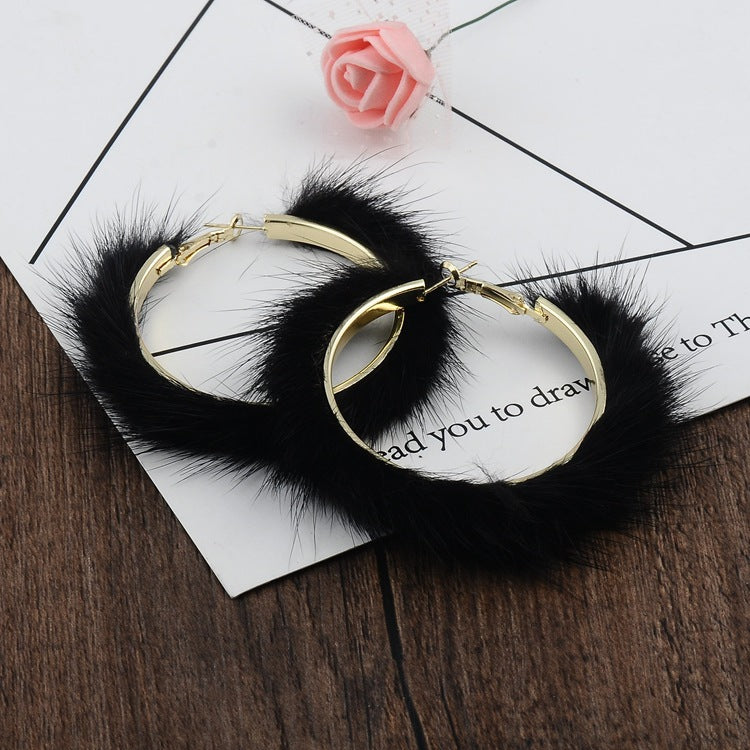 Plush Large Circle Earrings