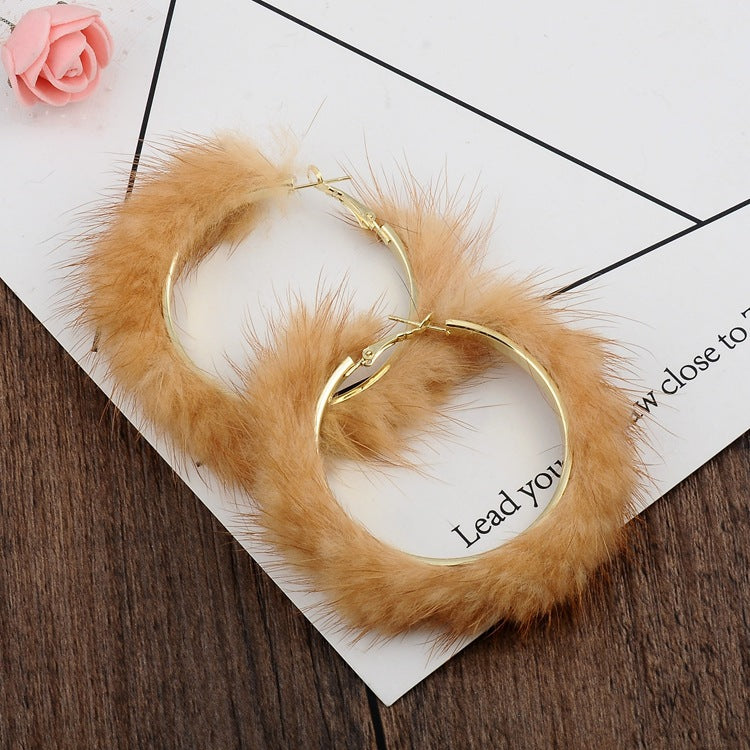 Plush Large Circle Earrings
