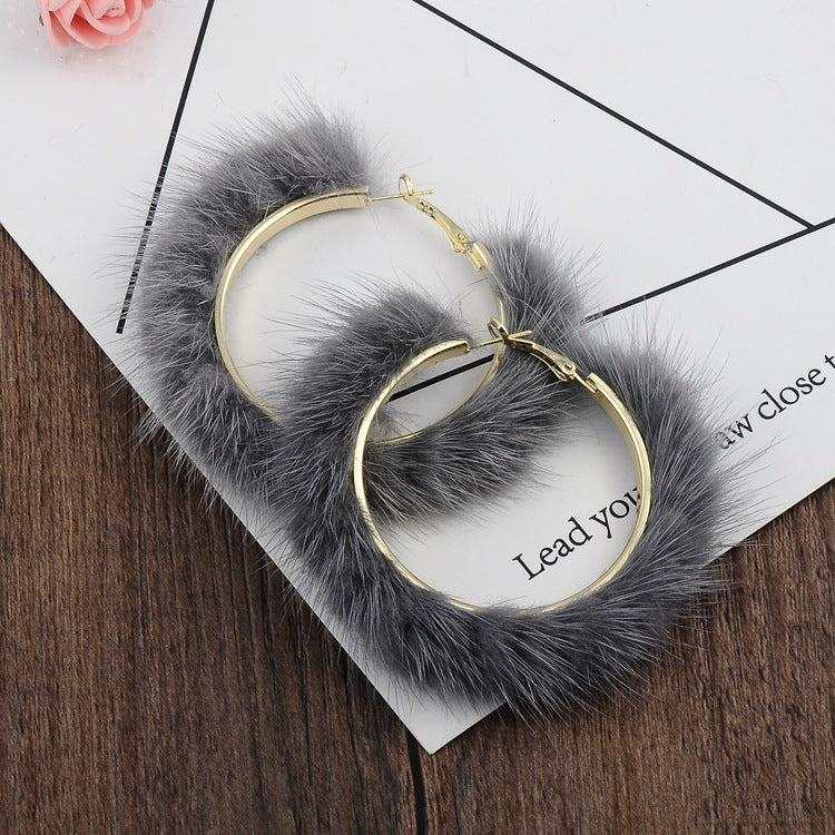 Plush Large Circle Earrings