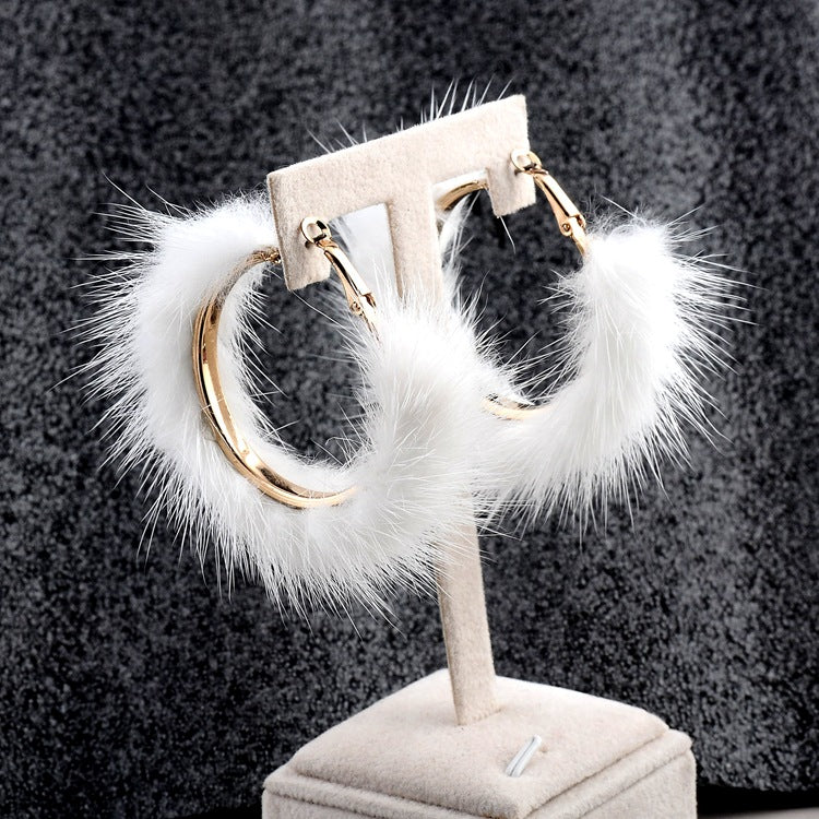 Plush Large Circle Earrings