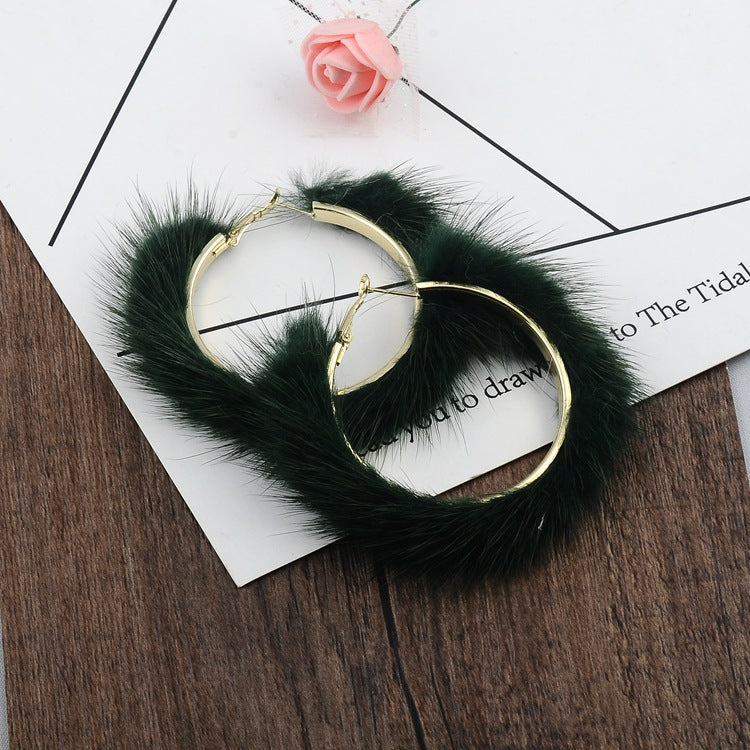Plush Large Circle Earrings