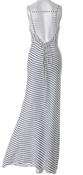 Romoti You Pretty Stripe Maxi Dress