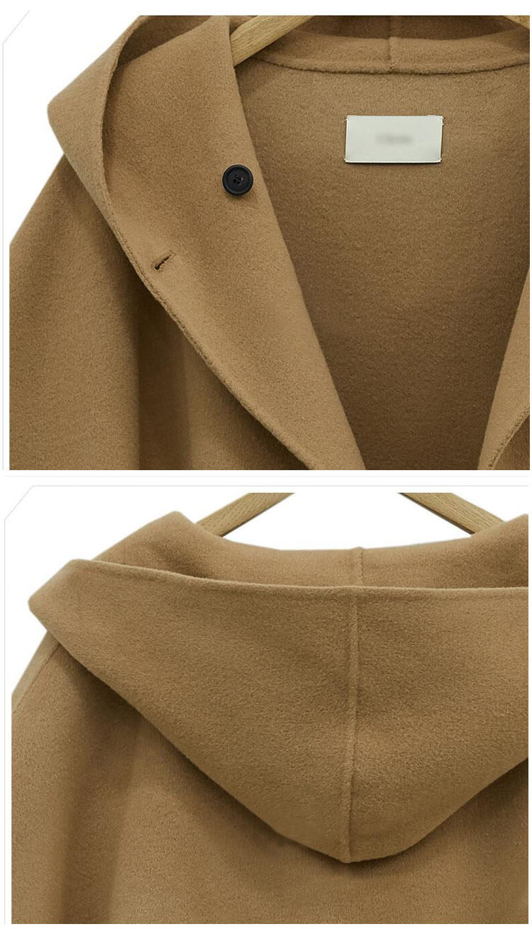 Romoti Solid Color Hooded Coat