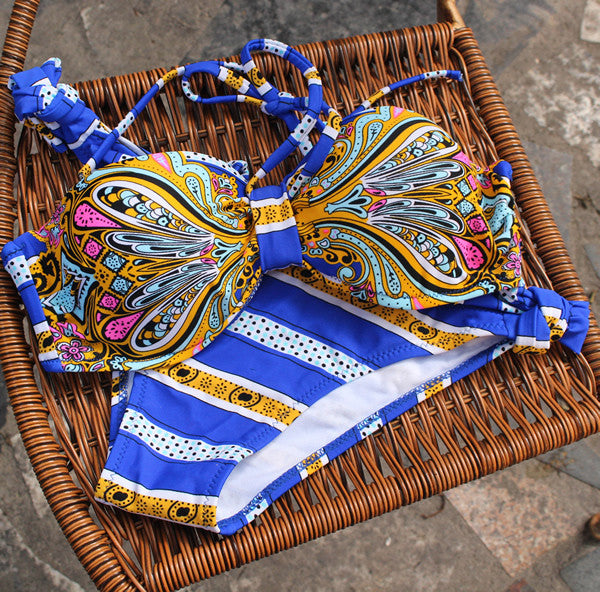 Romoti A New Beginning Floral Halter Bikini Set