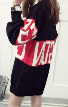 Romoti Casual Letter Print Sweater