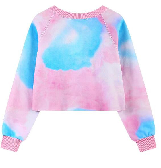 Romoti Pink Crop Top Sweatshirt