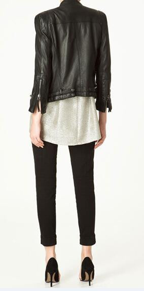 Romoti Cute Night Black PU Jacket