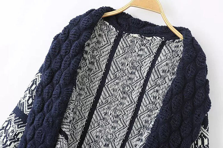 Romoti Giving Love Geometric Pattern Knitting Cardigan