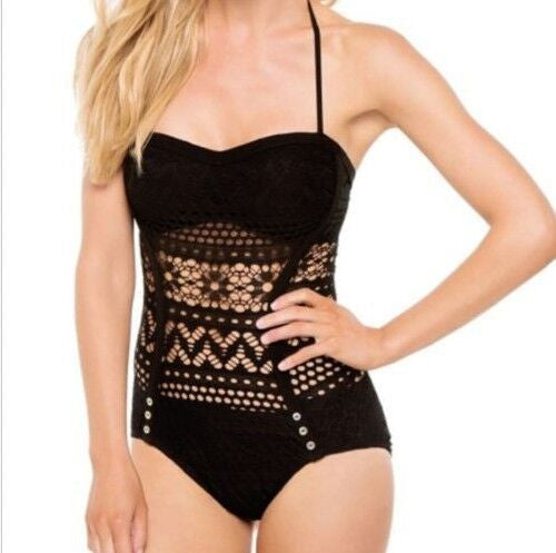 Romoti Hollow Out Halter Swimsuit